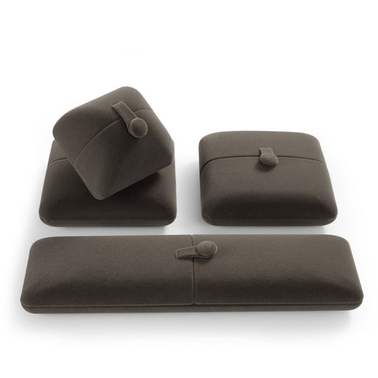 Gray Velvet Bracelet Chain Gift Box H00901