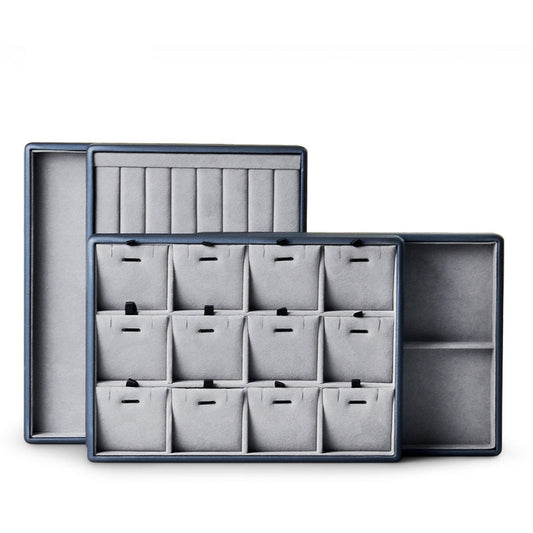 Stackable PU Leather Earring Display Tray P066