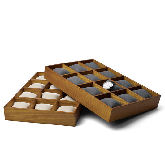 Wood 12 Slots Watch Display Tray P030