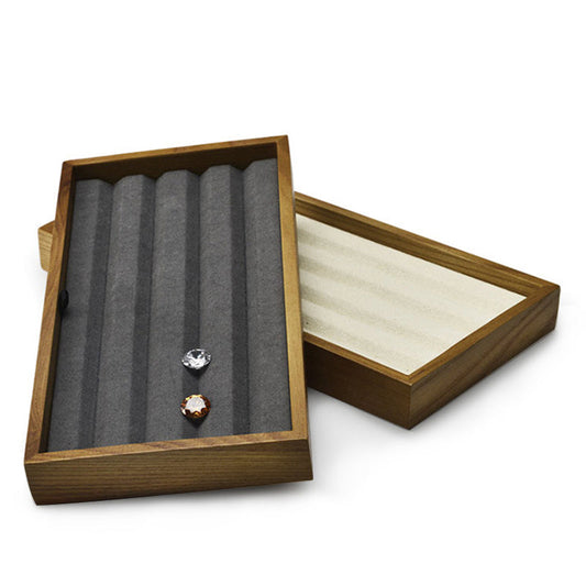 Wood Necklace Diamond & Gemstone Jewelry Display Tray
