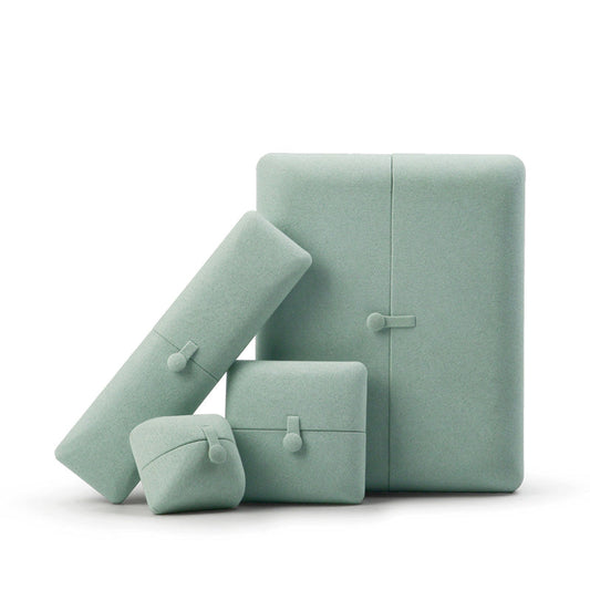 Microfiber Button Snap Jewelry Storage Gift Box
