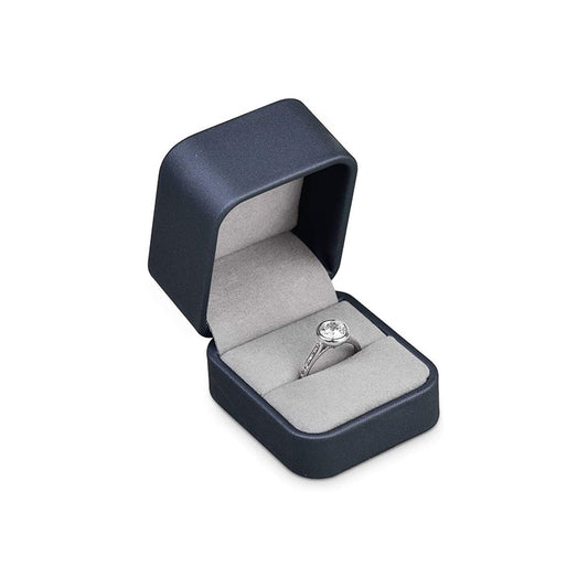 Dark Blue PU Leather Ring Box H08901