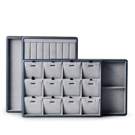 Stackable PU Leather Jewelry Display Tray P066