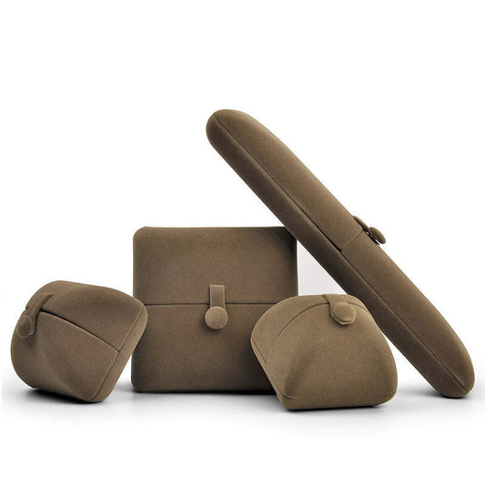 Flannelette Button Snap Jewelry Packaging Box