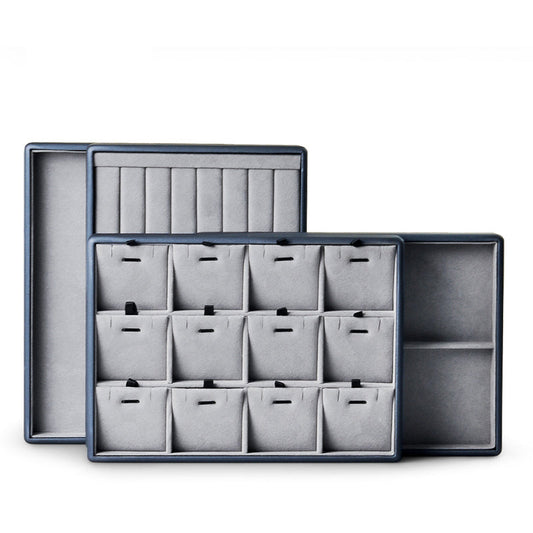 Stackable PU Leather Jewelry Display Tray P066