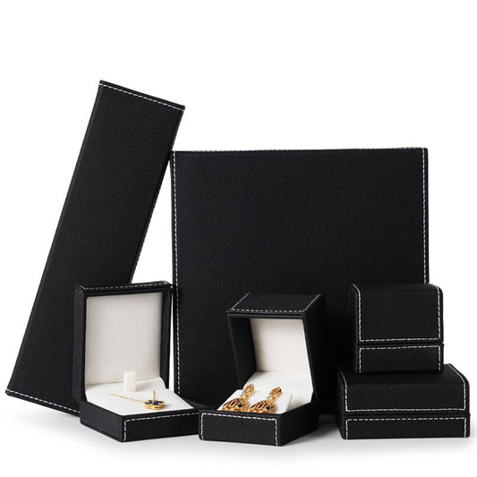 Black PU Leather Jewelry Set Box H119