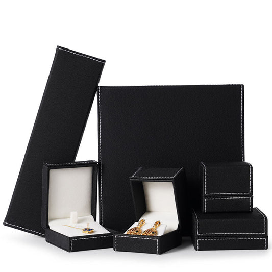 Black PU Leather Ring Box H119