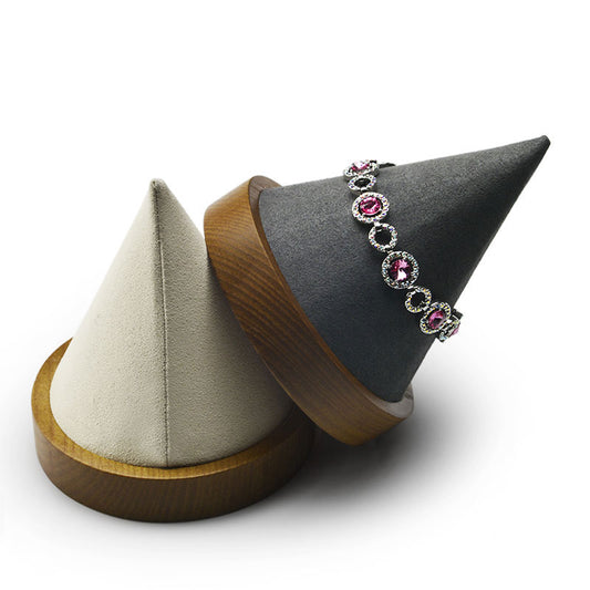 Wood Cone Jewelry Display Stand SM024