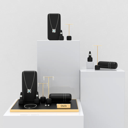 Luxury Black Metal Jewelry Display Set TT097