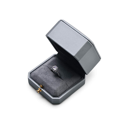 Gray Premium Leatherette Ring Box H07501