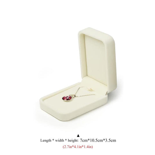 White Velvet Anniversry Necklace/Pendant Box H04503