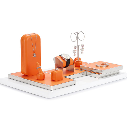 Orange PU Leathe Jewelry Set TT115