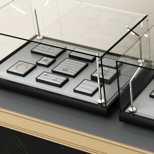 Dark Blue Leatherette Jewlery Showcase Display P124