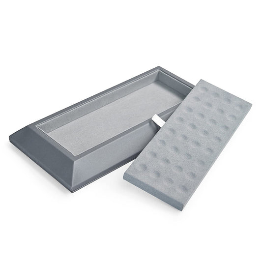 Light Gray Premium Leather Beads and Gems Organizer Tray P11401