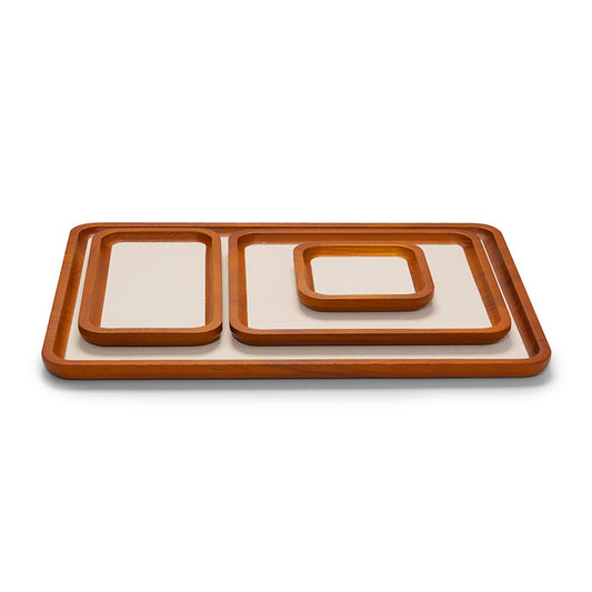 Cream White Small Wood Jewelry Display Tray SM12901