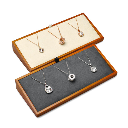 Wood 3 Slots Necklace Display Stand SM140