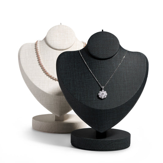 PU Leather Necklace Bust Window Counter Display Stand PU075