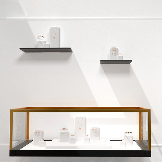 Luxury White Microfiber Jewlery Display Set TT082