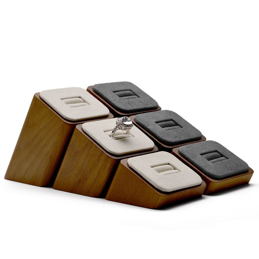 Wood Rings Jewelry Display Stand, Set of 3 SM067