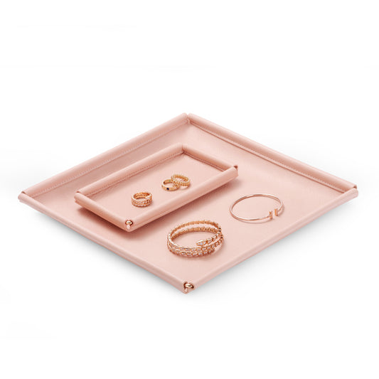 Pink Leatherette Ring Pendant Bangle Display Tray P116