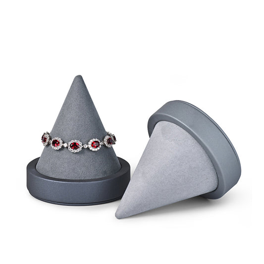 Gray PU Leather Bracelet Bangle Jewelry Stand PU098