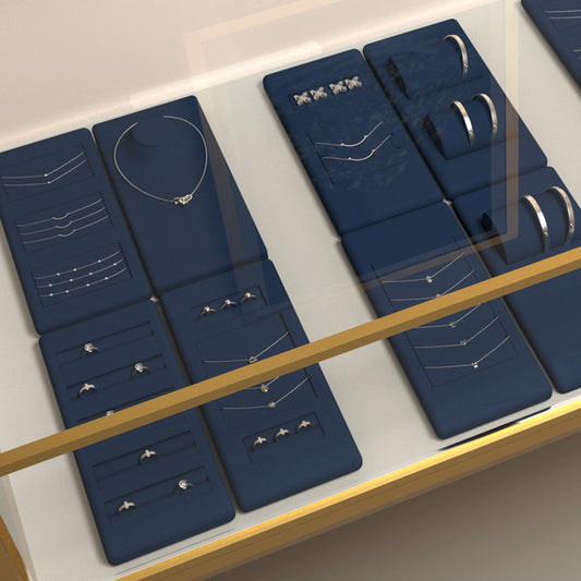 Blue Microfiber Jewelry Display Set TT072