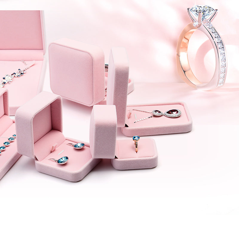 Pink Velvet Earring Jewelry Gift Box H00802