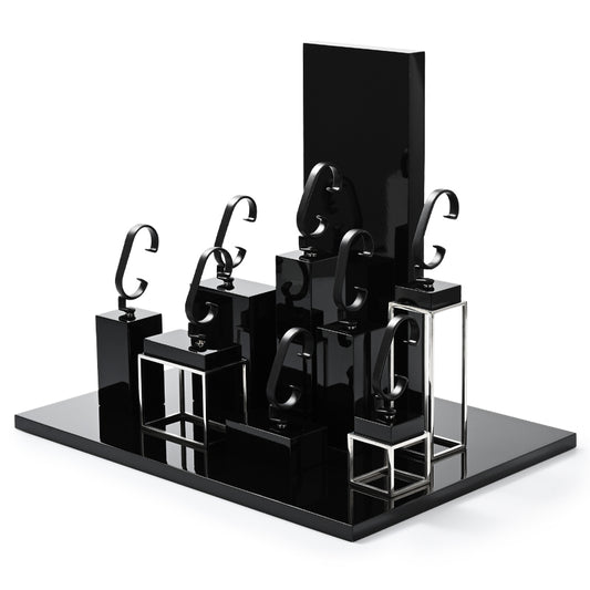 Black Metal Frame Watch Display Set TT118