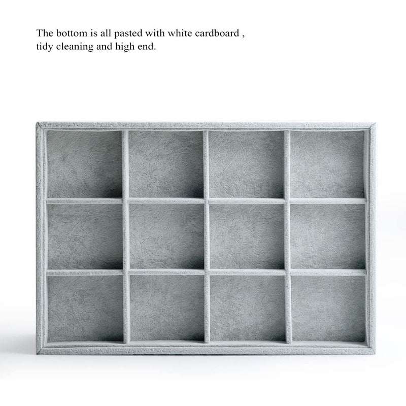 Velvet Stackable Jewelry Display Tray 12 Grids P00102