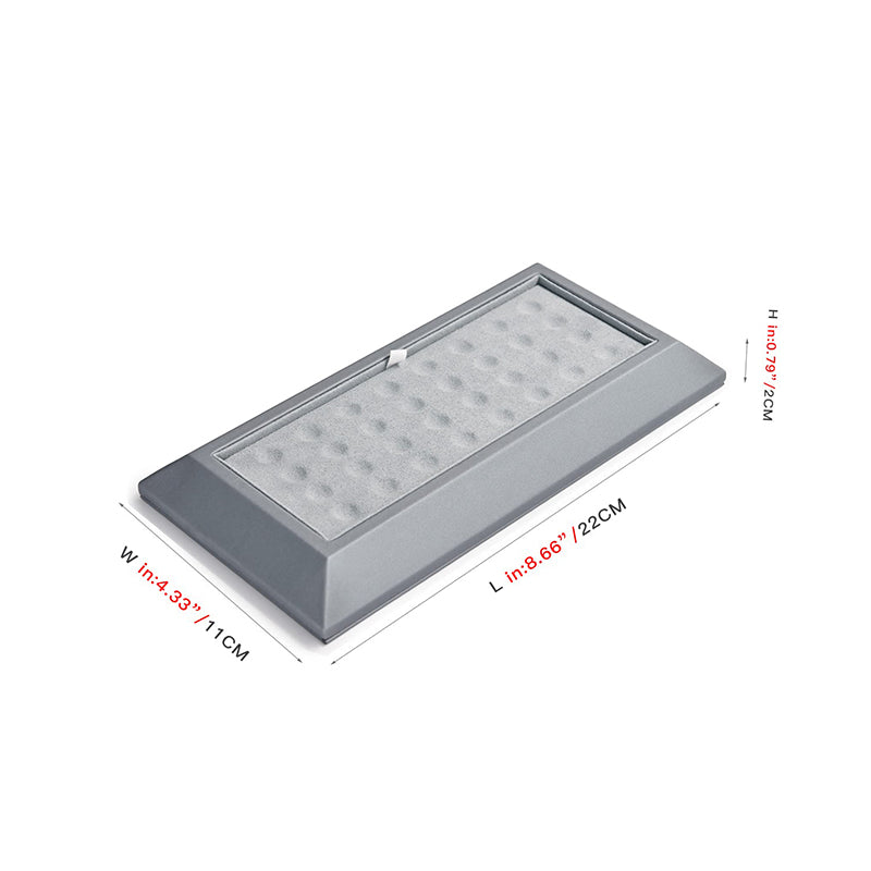 Light Gray Premium Leather Beads and Gems Organizer Tray P11401