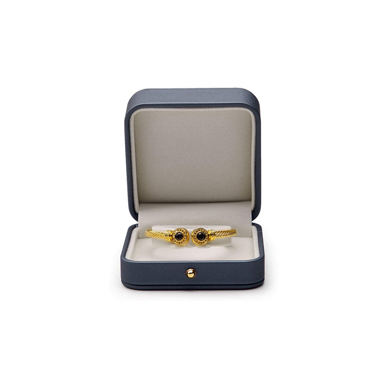Steel Blue Premium Leather Bangle Gift Box H06903