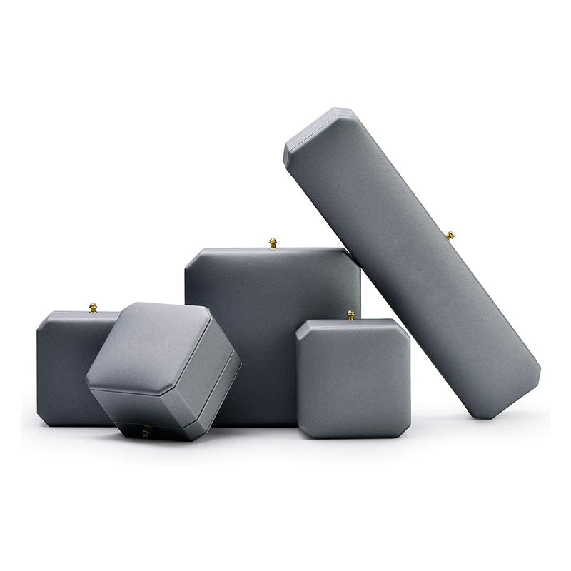 Gray Premium Leatherette Earring Box H07504