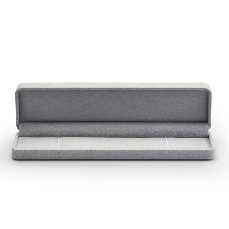 Gray Microfiber Ring Gift Box H059