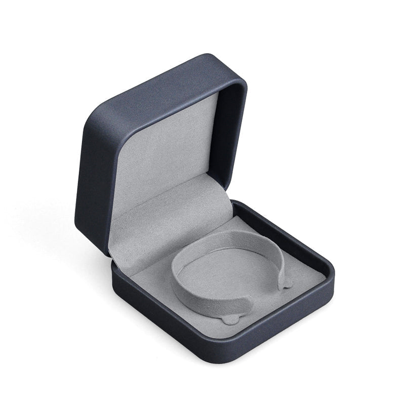 Dark Blue PU Leather Bracelet Chain Box H089