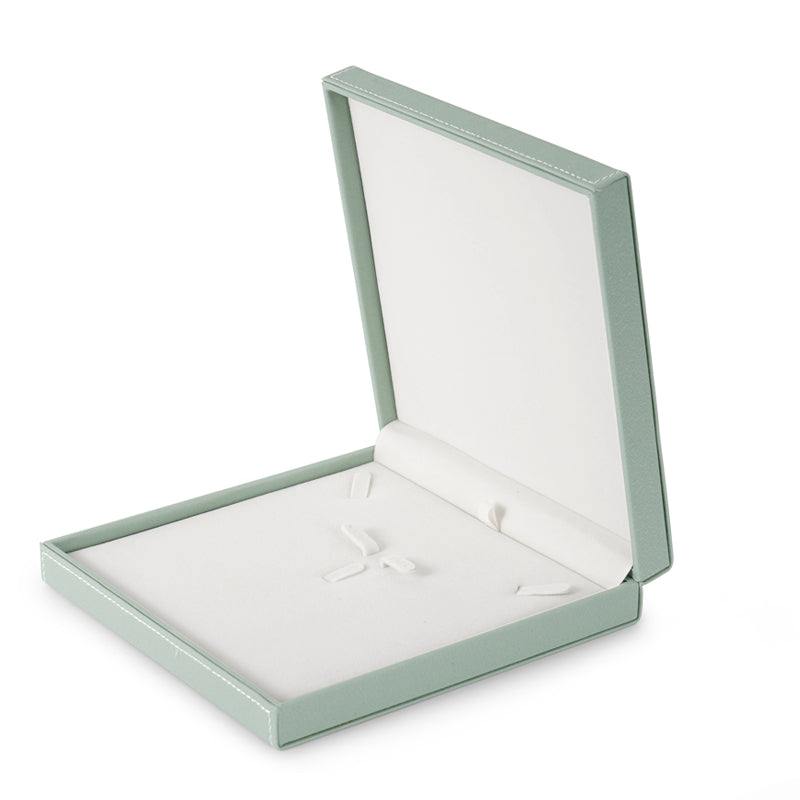 Light Green PU Leather Ring Gift Box H120