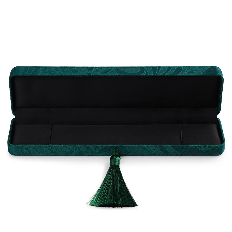 Green Silk Tassel Bangle Gift Box H122