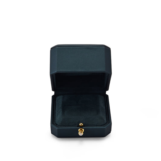 Green PU Leather Ring Necklace Box Set H129