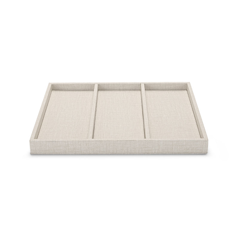 PU Leather 1:3 Compartment Jewelry Display Tray P100