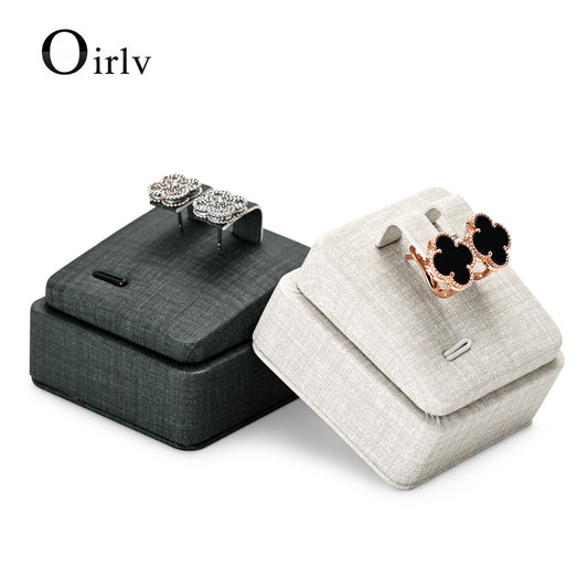 PU Leather Fabric Earrings Case PU089