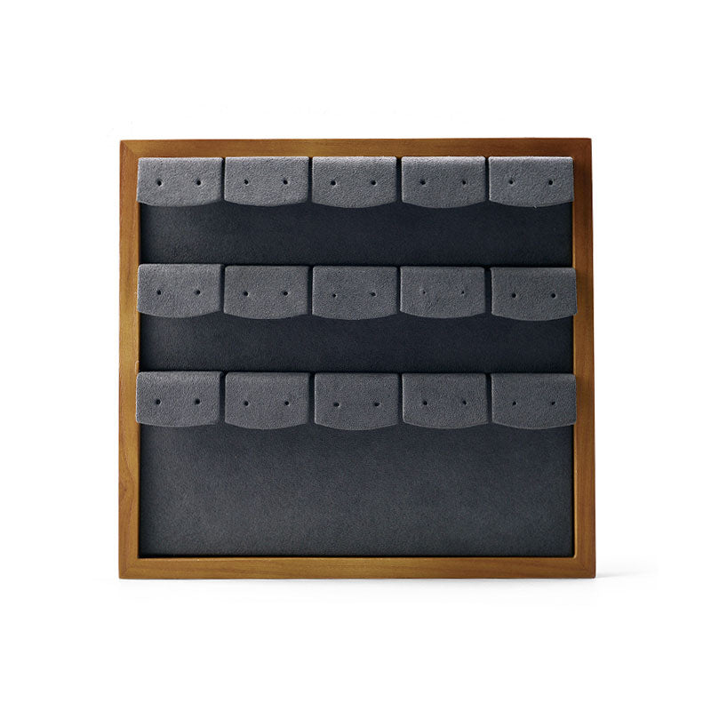 15-Slot Wooden Earring Jewelry Display Stand SM033