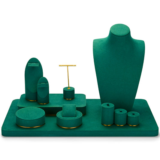 Green Luxury Metal Jewelry Display Set TT031