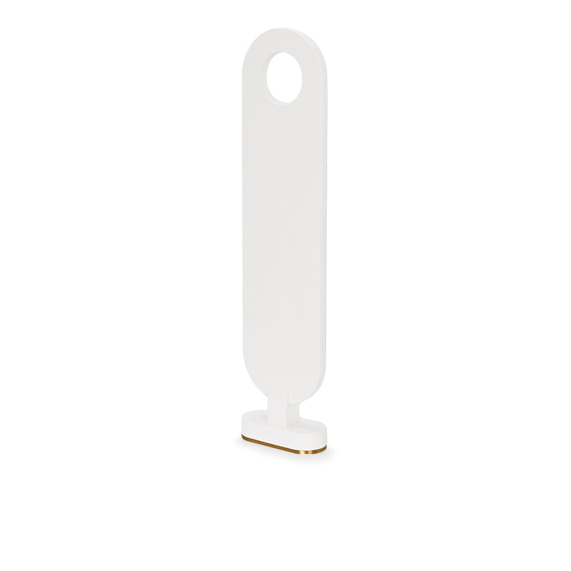 White Leather Magnetic Suction Ring Necklace Jewelry Display Set TT160