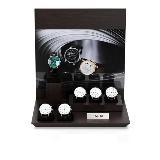 Black Lacquered Microfiber Watch Display Set TT17002