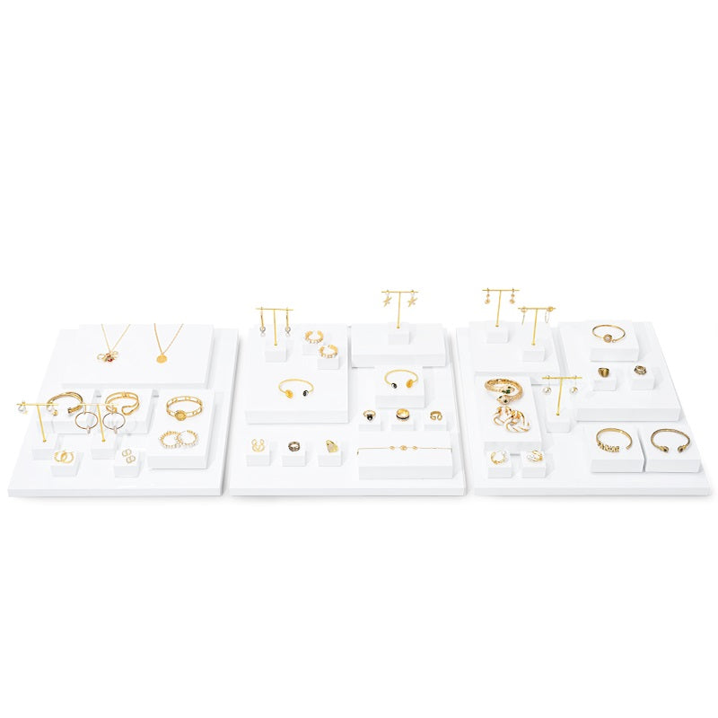 White Rings Cube Jewelry Display Set TT246