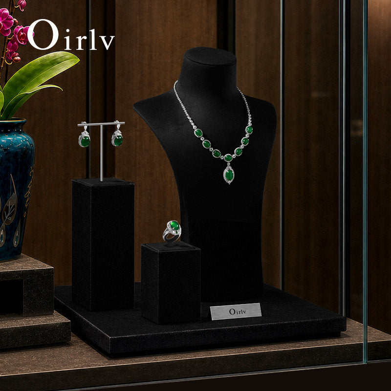 OIRLV Fashion Microfiber Polychrome Jewelry Bust ：RX120