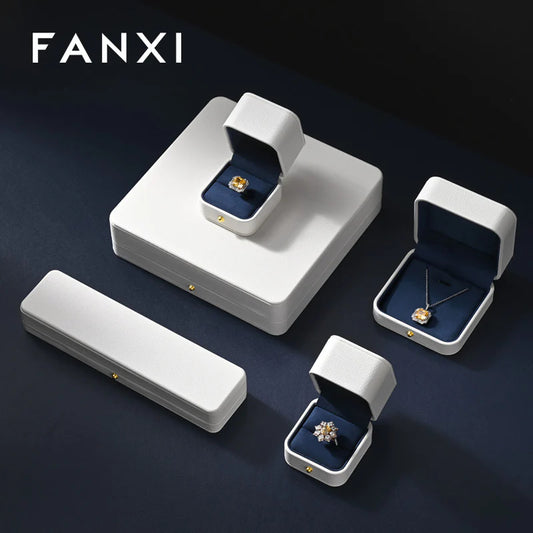 OIRLV Classic White Blue Color Jewelry Packaging Box H197