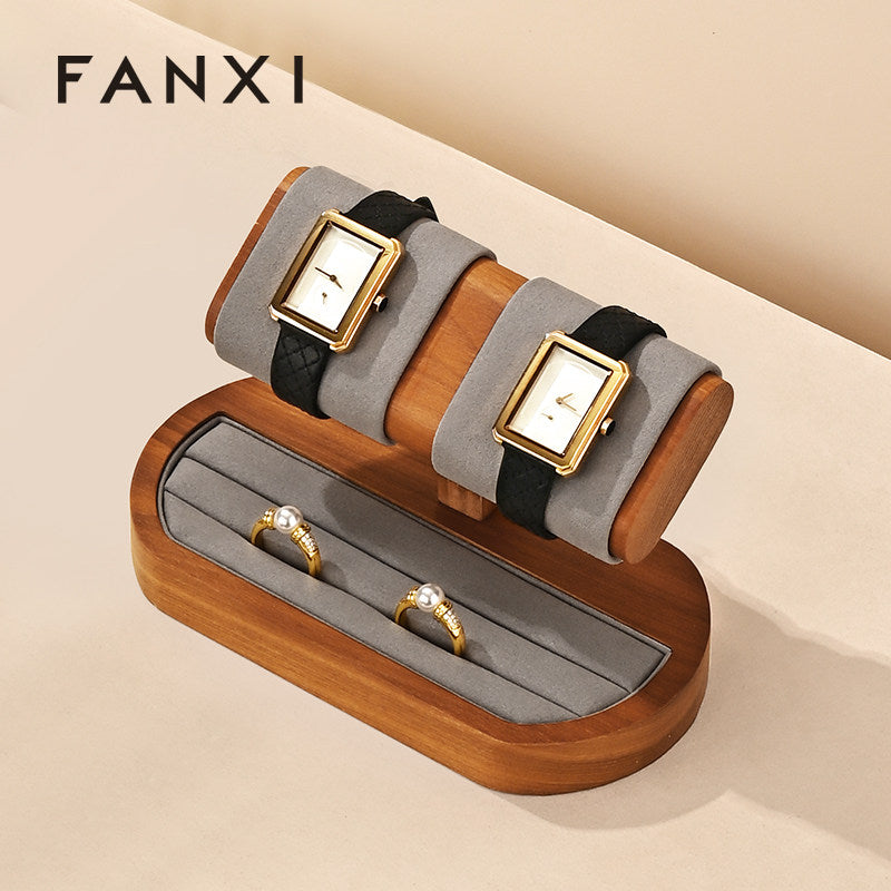 OIRLV High quality gray solid wood Watch display stand ： SM236
