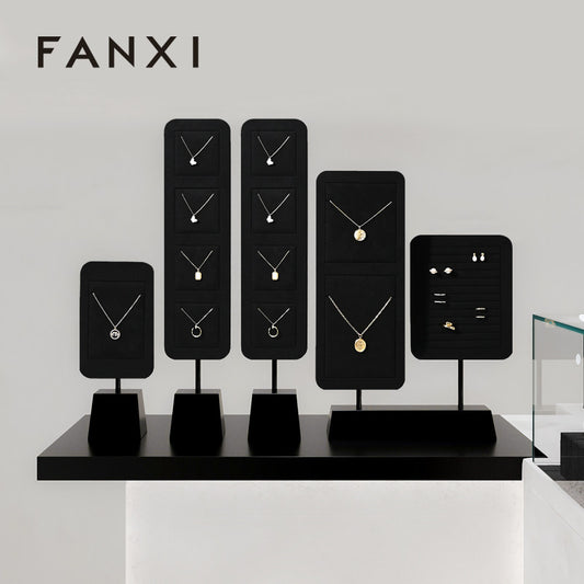 OIRLV wholesale Black Microfiber baking paint Jewelry Rack: PU110