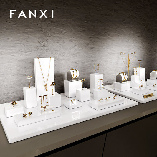 OIRLV luxury White MDF spray paint Jewelry Display:TT366