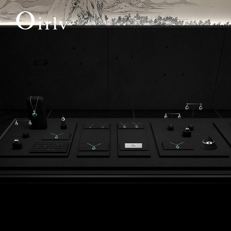OIRLV Wholesale Black Microfiber Jewelry display set : TT224